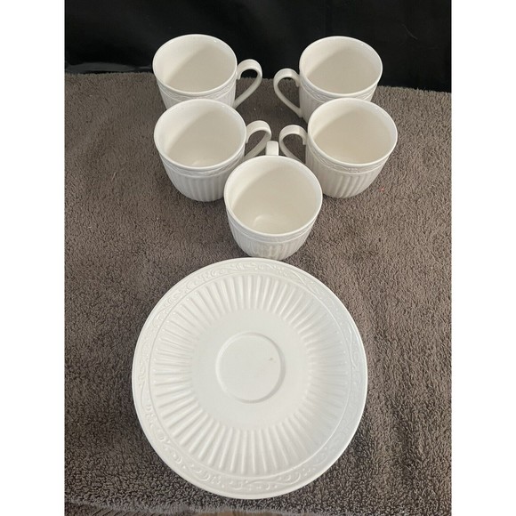 Mikasa | Dining | Mikasa Cups Saucers Set Of 5 Coffee Tea Mug Cup ...